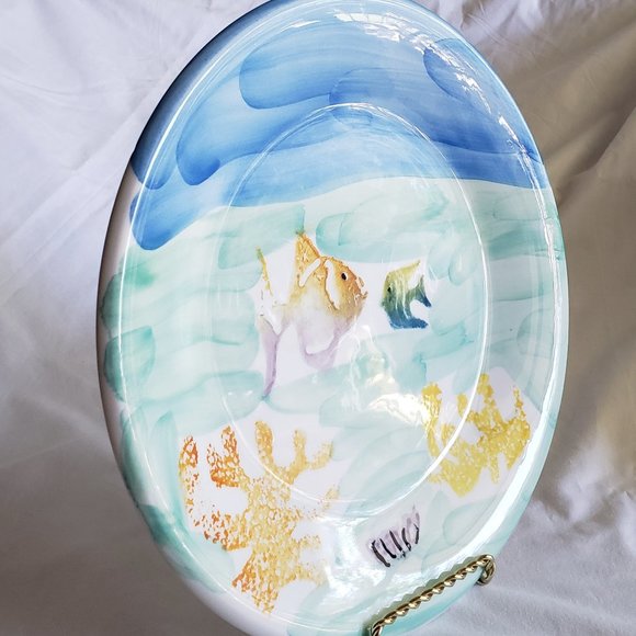 Italian Fish Dinner Plate from Ceramica San Marciano, Hand Painted ~Italy - Picture 4 of 5